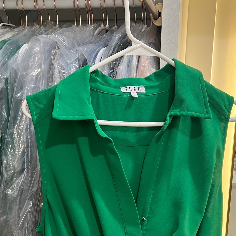 TCEC Green Sleeveless Dress